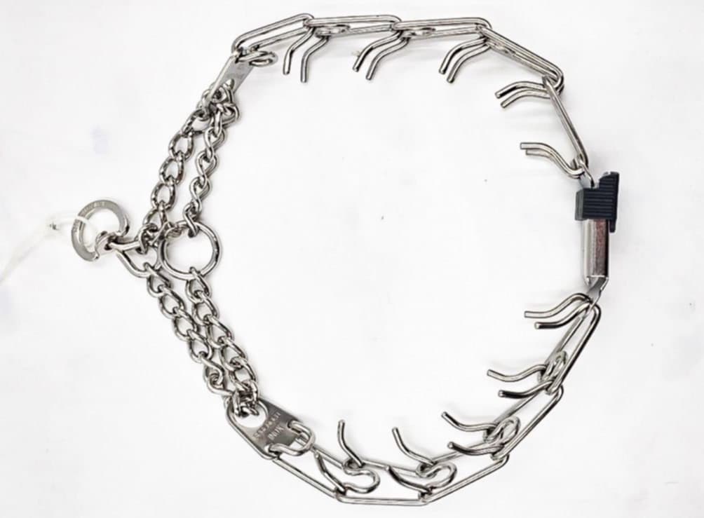 Silver Quick Lock Prong Collar
