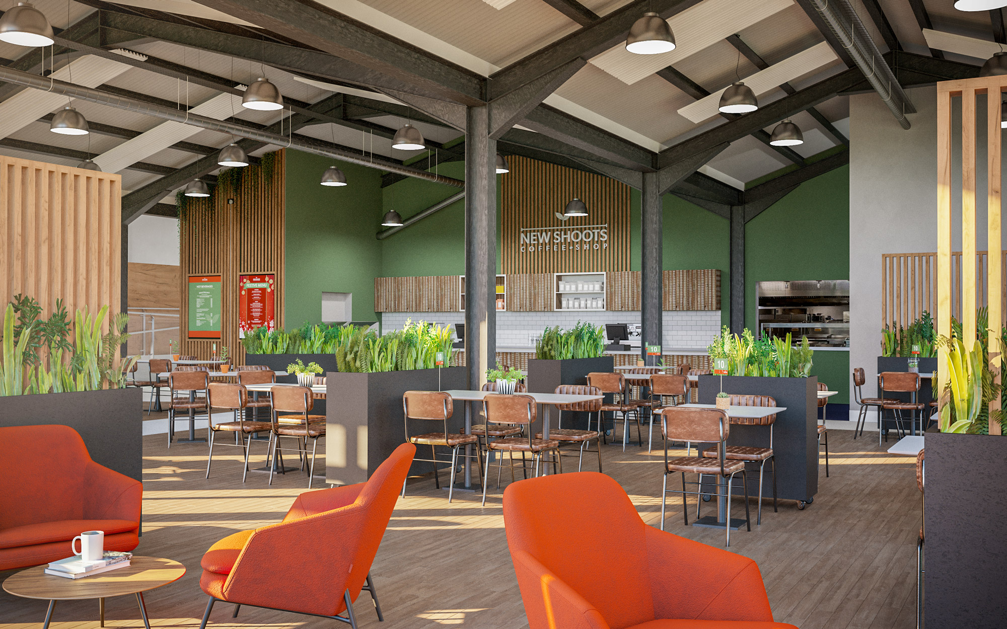 New Brand and Interior Design for New Shoots Coffee Shop in Sheffield