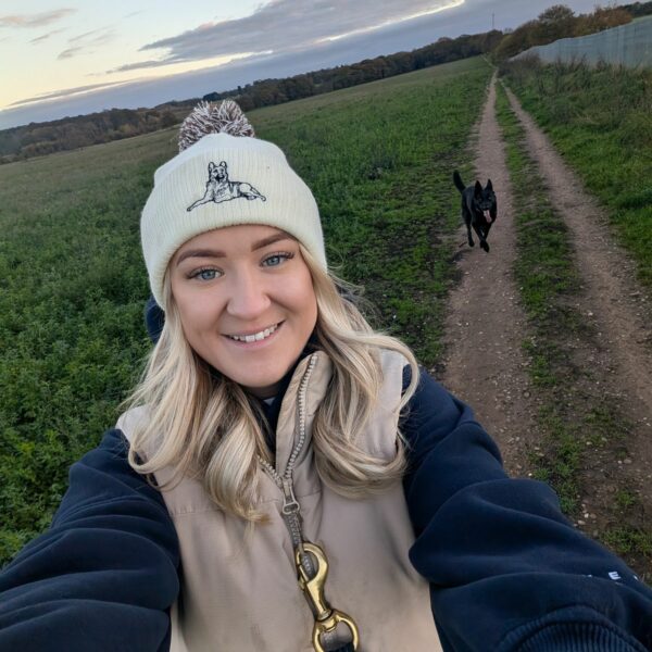 Kelsie Walking Her Dog